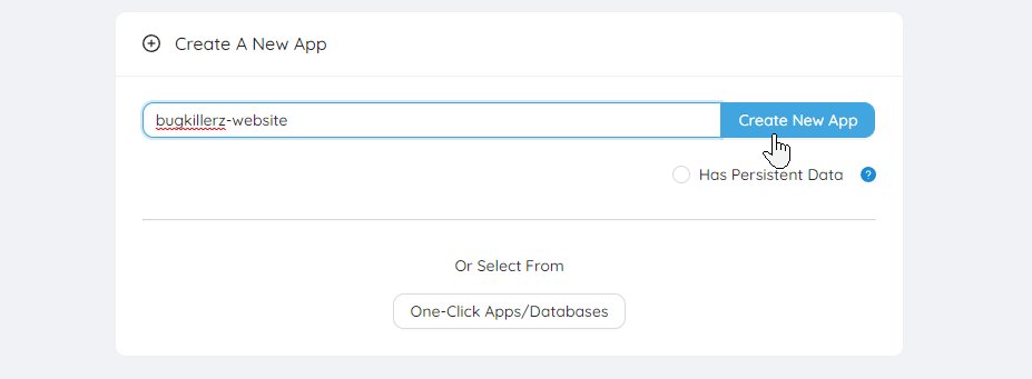 Create a new app